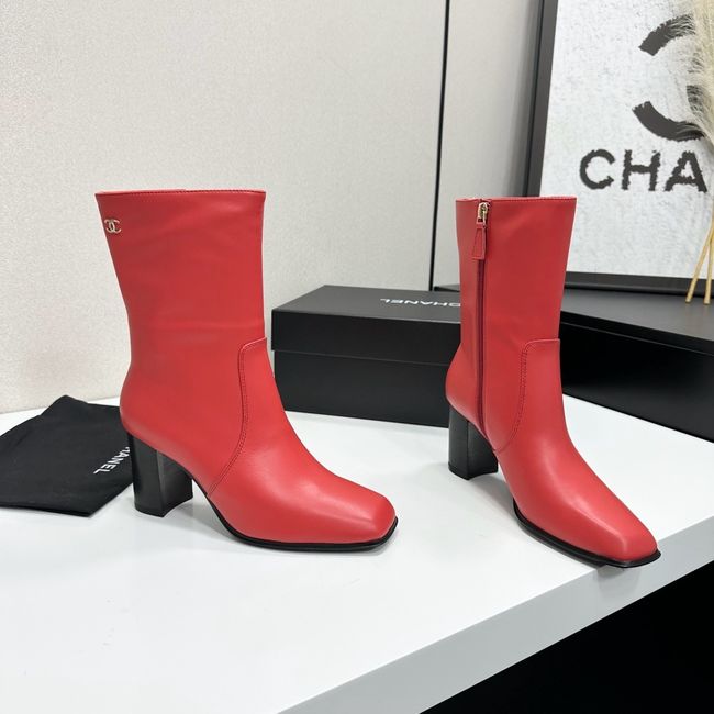 Chanel Mid-Calf Boots Shiny Calfskin 64243-3