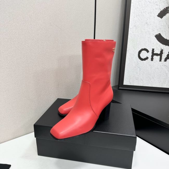 Chanel Mid-Calf Boots Shiny Calfskin 64243-3