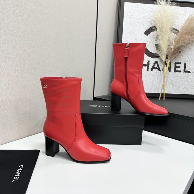 Chanel Mid-Calf Boots Shiny Calfskin 64243-3