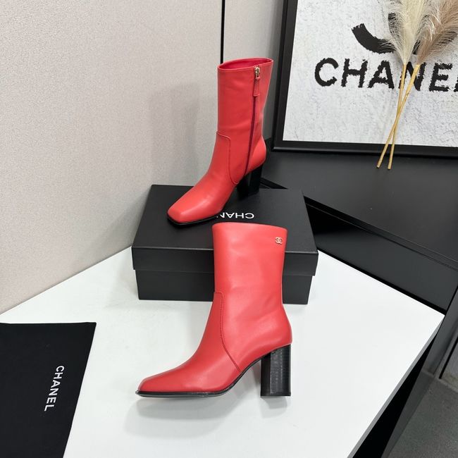 Chanel Mid-Calf Boots Shiny Calfskin 64243-3