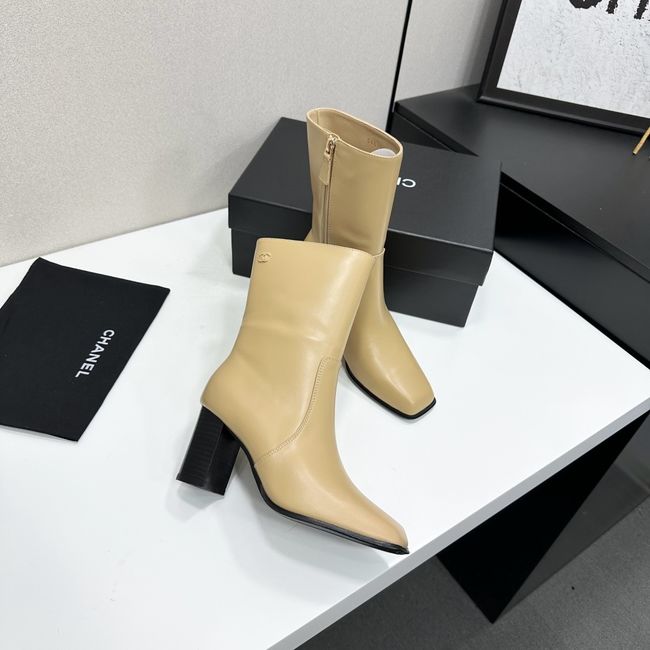 Chanel Mid-Calf Boots Shiny Calfskin 64243-4