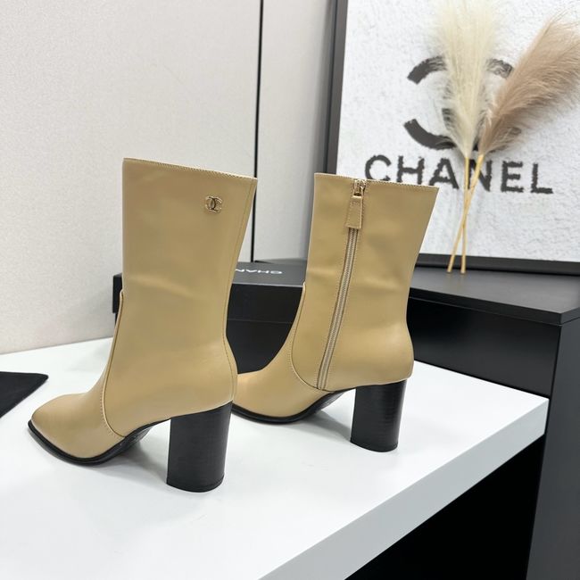 Chanel Mid-Calf Boots Shiny Calfskin 64243-4