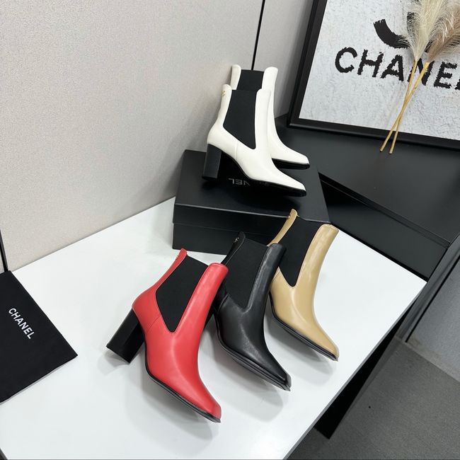 Chanel Mid-Calf Boots Shiny Calfskin 64243-5