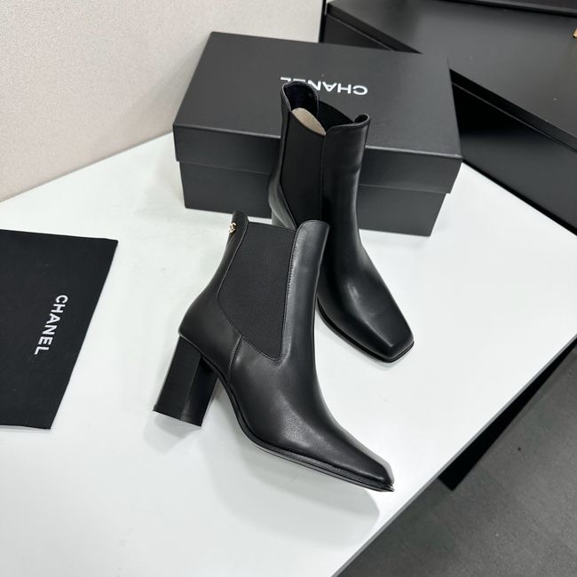 Chanel Mid-Calf Boots Shiny Calfskin 64243-7