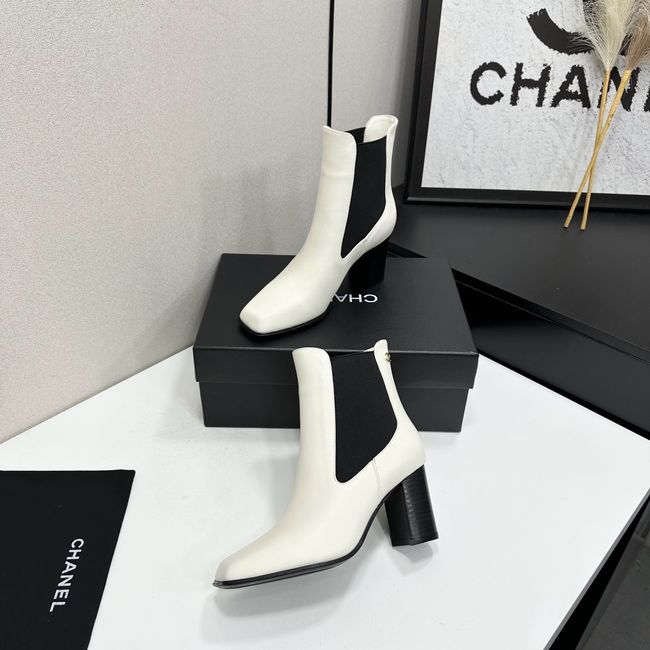 Chanel Mid-Calf Boots Shiny Calfskin 64243-8