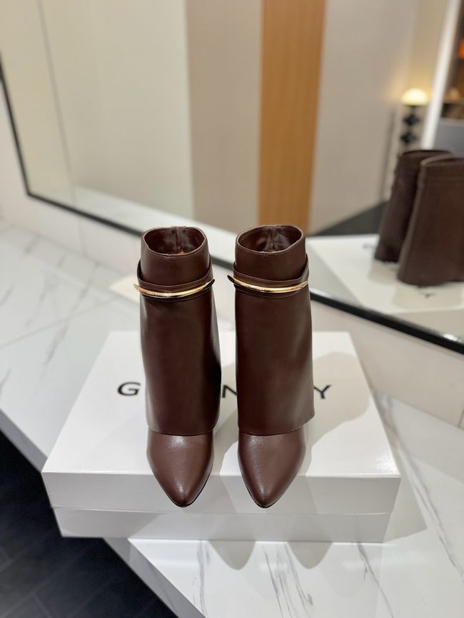 Givenchy Mid-Calf Boots Shiny Calfskin high heels 8.5CM 65260-1