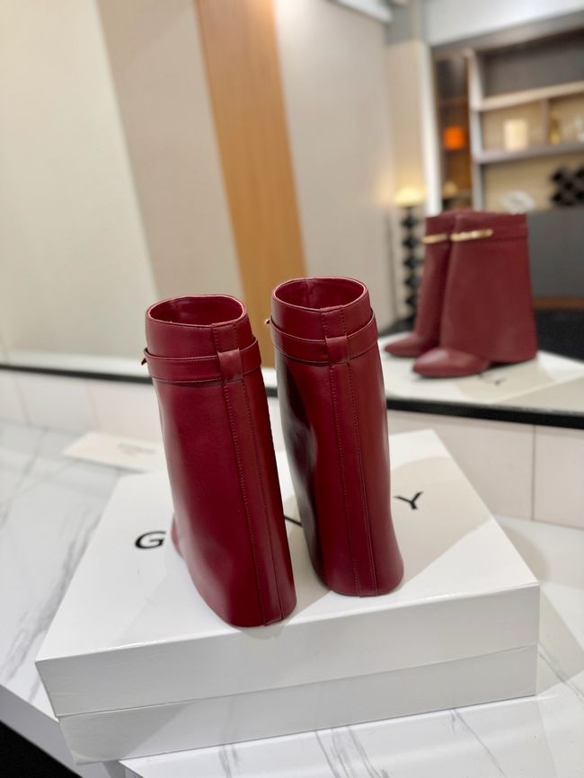 Givenchy Mid-Calf Boots Shiny Calfskin high heels 8.5CM 65260-4
