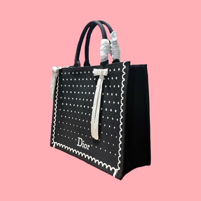 Large Dior Book Tote Cannage Embroidery M1349OEQ-11 Large Dior Book Tote Cannage Embroidery M1349OEQ-11