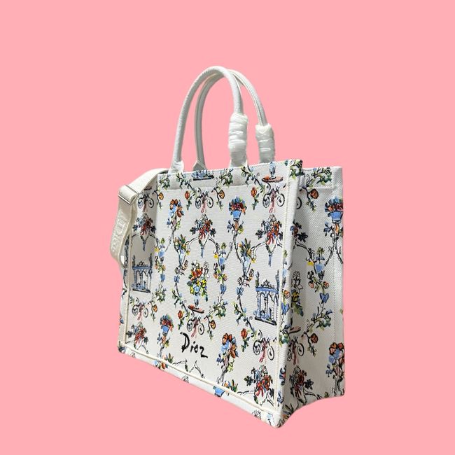 Large Dior Book Tote Cannage Embroidery M1349OEQ-12 Large Dior Book Tote Cannage Embroidery M1349OEQ-12