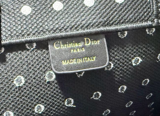 Medium Dior Book Tote with Strap Oblique Embroidery M1354PE-11