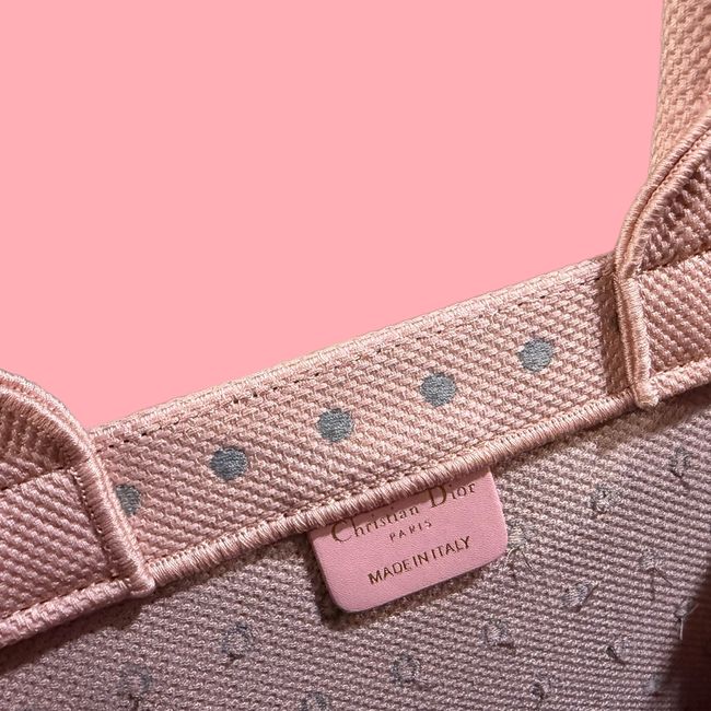 Medium Dior Book Tote with Strap Oblique Embroidery M1354PE-13 Medium Dior Book Tote with Strap Oblique Embroidery M1354PE-13