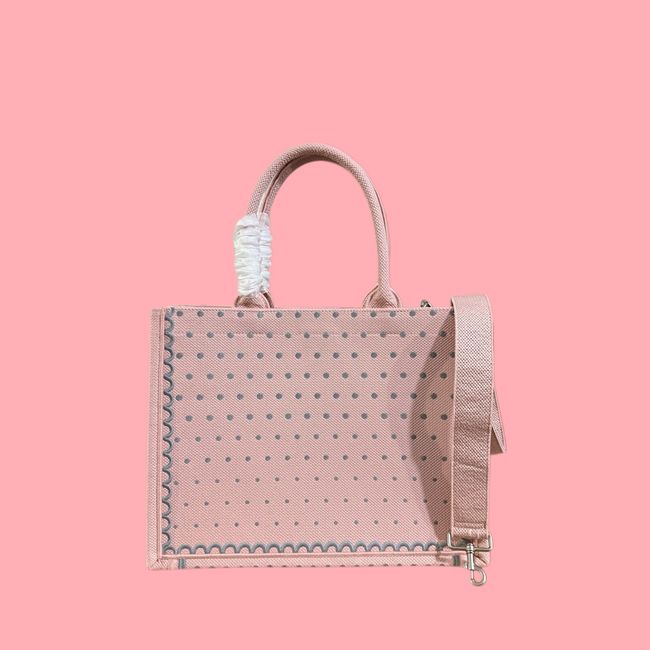 Medium Dior Book Tote with Strap Oblique Embroidery M1354PE-13 Medium Dior Book Tote with Strap Oblique Embroidery M1354PE-13