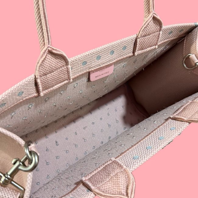 Medium Dior Book Tote with Strap Oblique Embroidery M1354PE-13 Medium Dior Book Tote with Strap Oblique Embroidery M1354PE-13