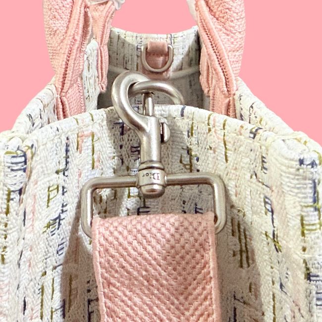 Medium Dior Book Tote with Strap Oblique Embroidery M1354PE-14 Medium Dior Book Tote with Strap Oblique Embroidery M1354PE-14