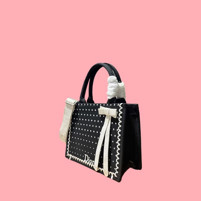 Small Dior Book Tote with Strap Embroidered M1404OE-9 Small Dior Book Tote with Strap Embroidered M1404OE-9