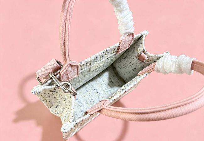 Small Dior Book Tote with Strap Embroidered M1404OE-12 Small Dior Book Tote with Strap Embroidered M1404OE-12