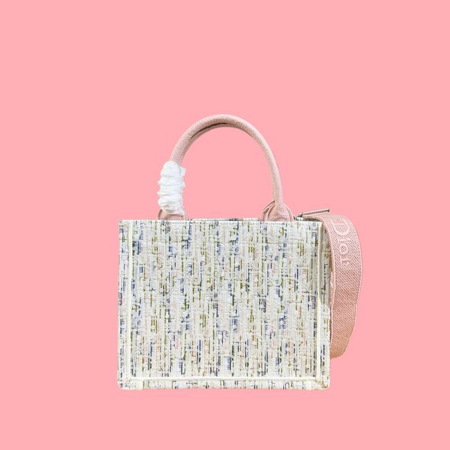 Small Dior Book Tote with Strap Embroidered M1404OE-12 Small Dior Book Tote with Strap Embroidered M1404OE-12