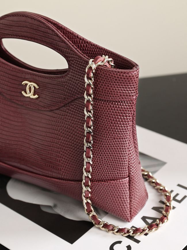 CHANEL 31 Mini Shopping Bag AS3656 burgundy CHANEL 31 Mini Shopping Bag AS3656 burgundy