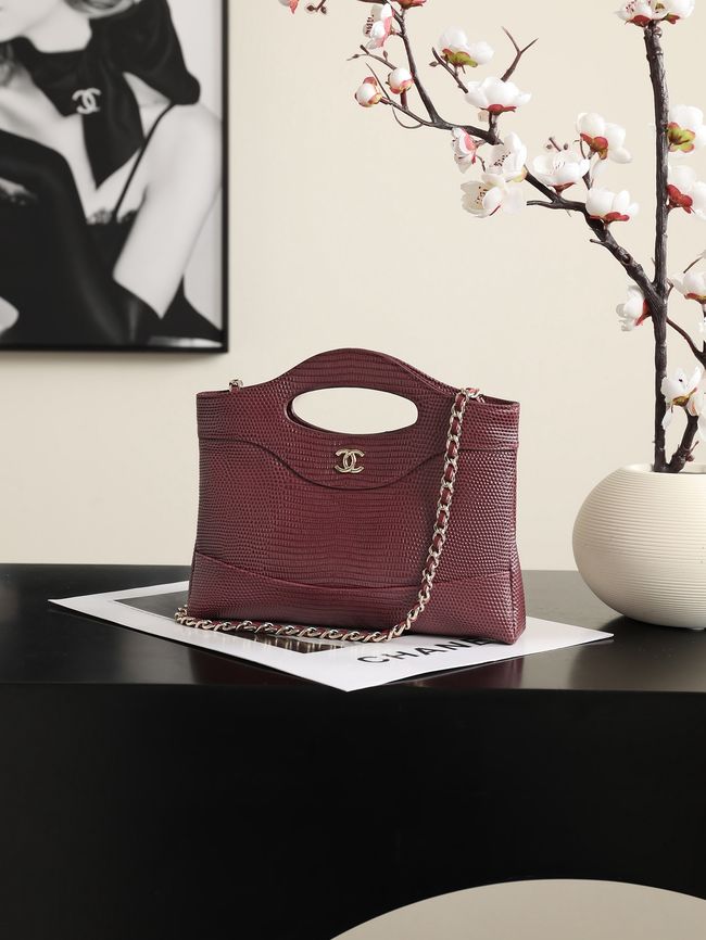 CHANEL 31 Mini Shopping Bag AS3656 burgundy CHANEL 31 Mini Shopping Bag AS3656 burgundy