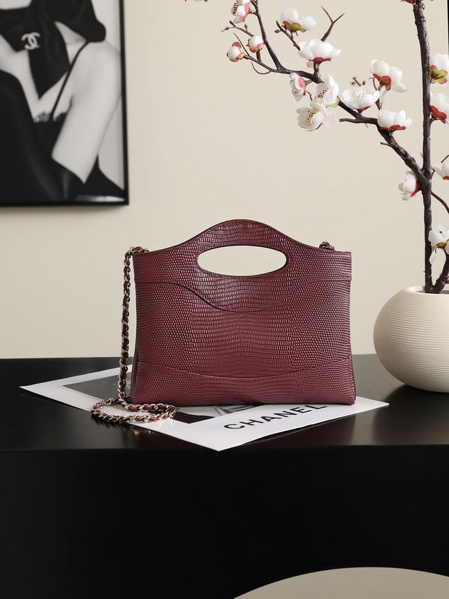 CHANEL 31 Mini Shopping Bag AS3656 burgundy CHANEL 31 Mini Shopping Bag AS3656 burgundy