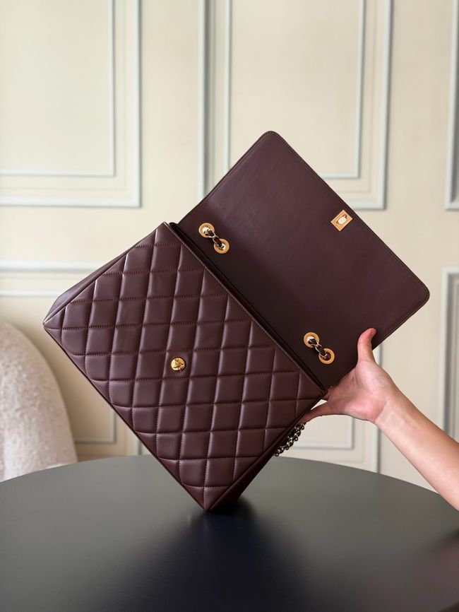 Chanel Large FLAP BAG sheepskin A2215 burgundy