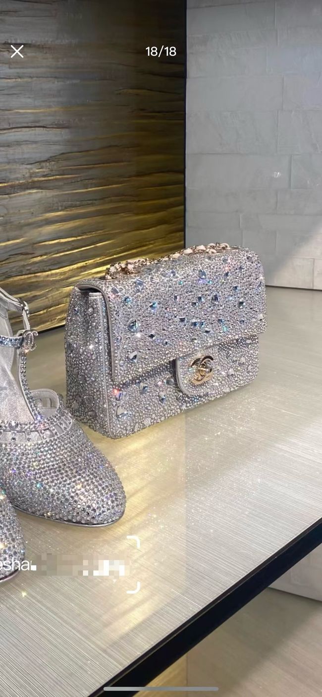 CHANEL Evening Bag AS4297 Silvery
