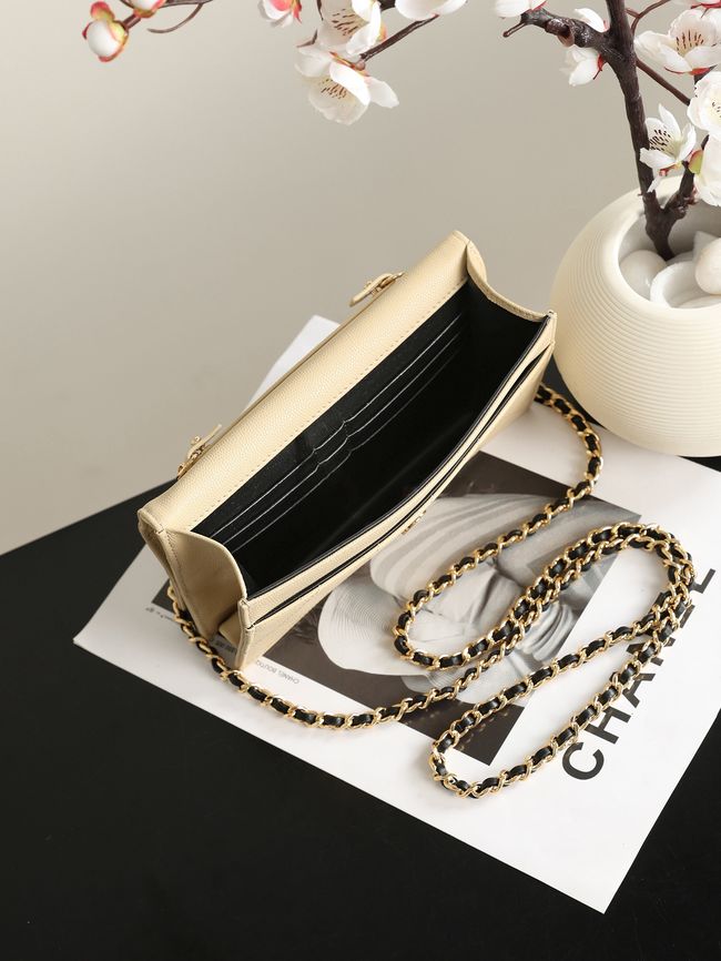 CHANEL Wallet on Chain AP5455 Beige & Black CHANEL Wallet on Chain AP5455 Beige & Black