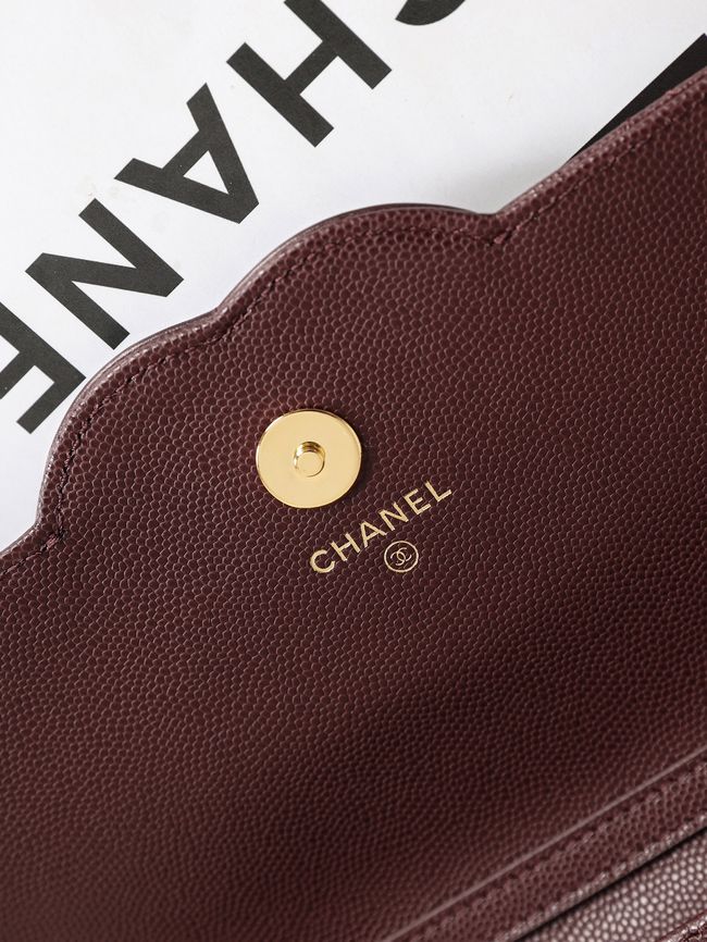 CHANEL Wallet on Chain AP5455 burgundy CHANEL Wallet on Chain AP5455 burgundy