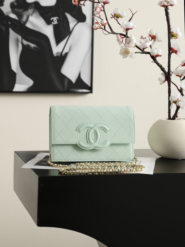 CHANEL Wallet on Chain AP5455 light green CHANEL Wallet on Chain AP5455 light green