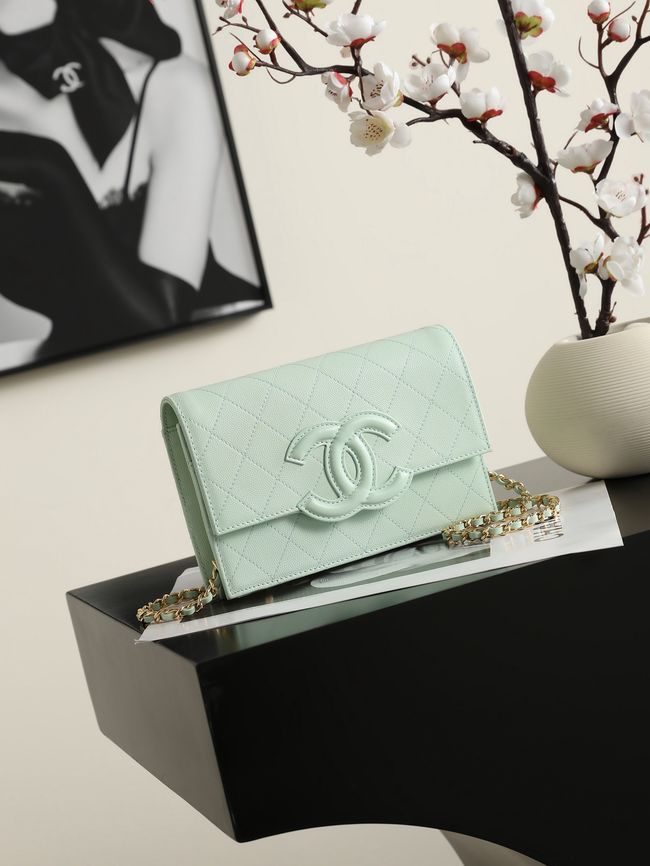 CHANEL Wallet on Chain AP5455 light green