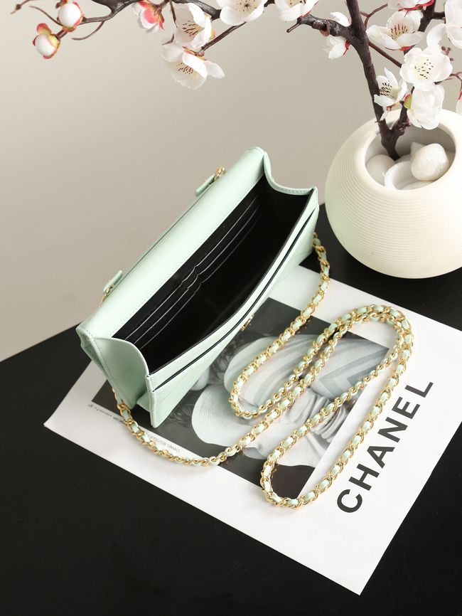 CHANEL Wallet on Chain AP5455 light green