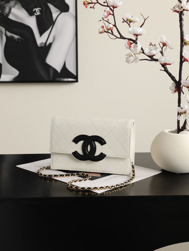 CHANEL Wallet on Chain AP5455 white&black CHANEL Wallet on Chain AP5455 white&black