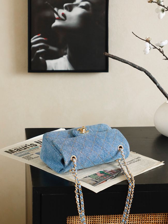 Chanel denim Flap bag 6627 blue Chanel denim Flap bag 6627 blue