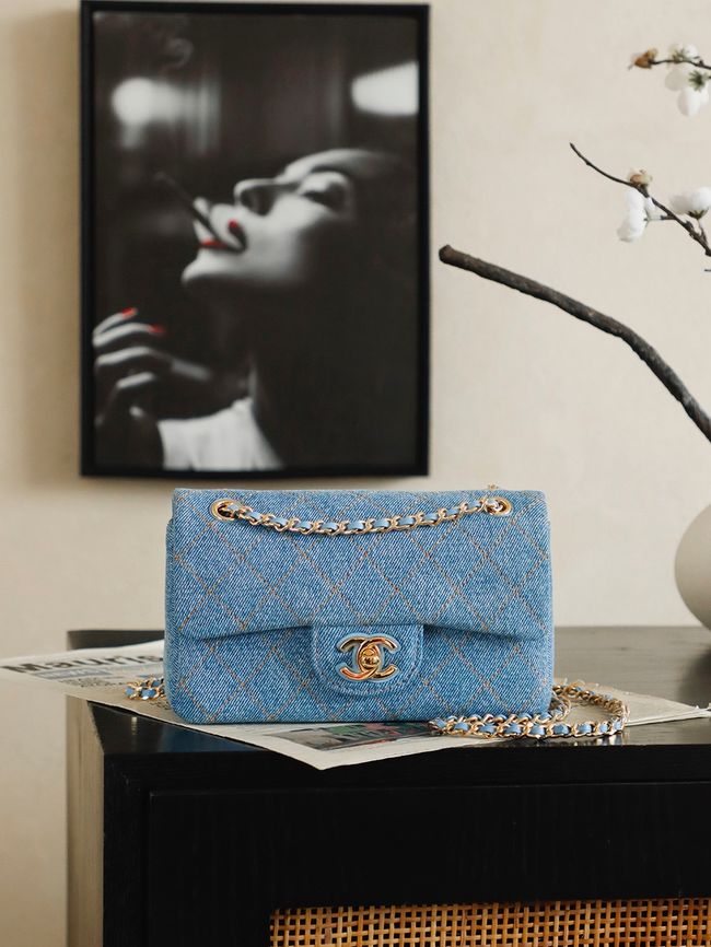 Chanel denim Flap bag 6627 blue Chanel denim Flap bag 6627 blue