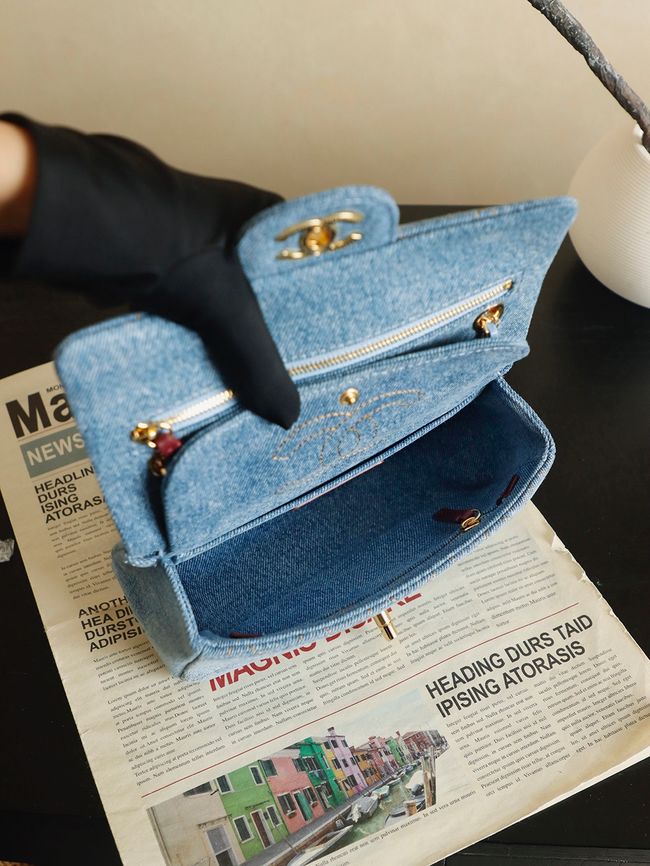 Chanel denim Flap bag 6627 blue Chanel denim Flap bag 6627 blue