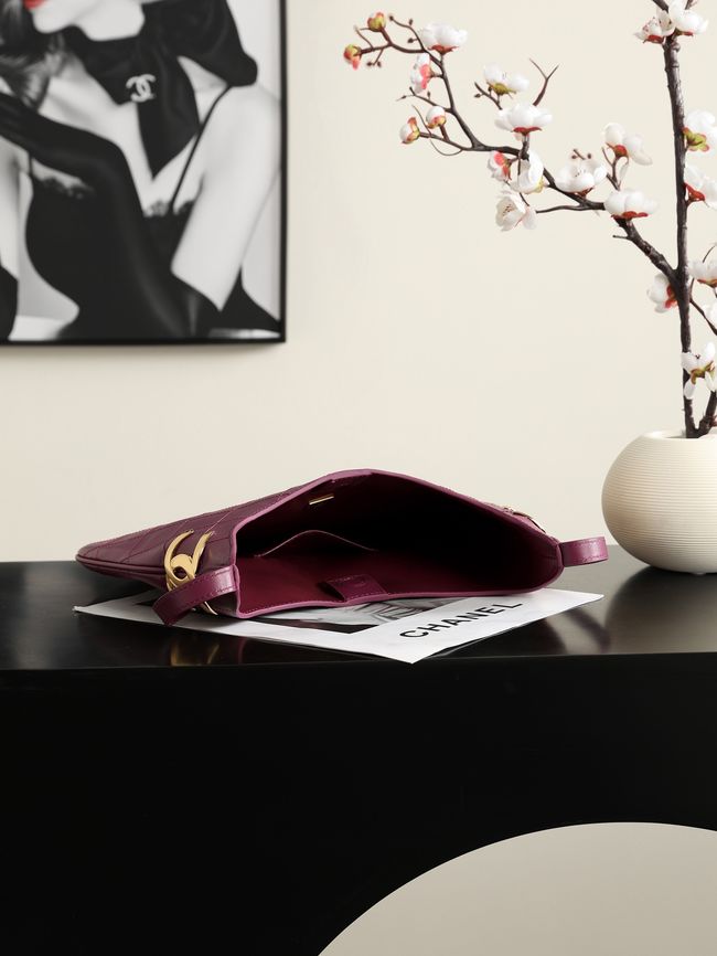 Chanel Calfskin Shoulder Bag AS6478 Burgundy Chanel Calfskin Shoulder Bag AS6478 Burgundy
