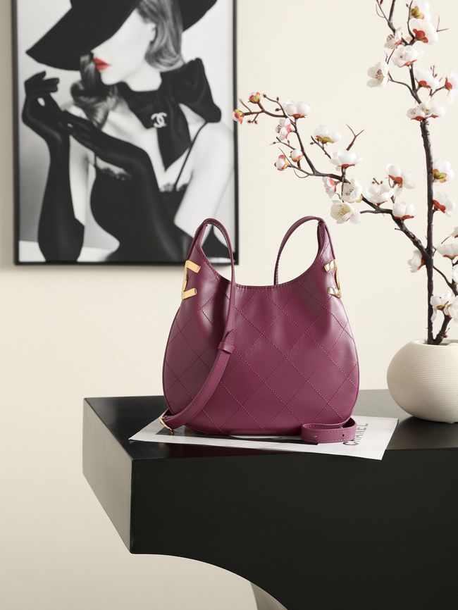 Chanel Calfskin Shoulder Bag AS6479 Burgundy