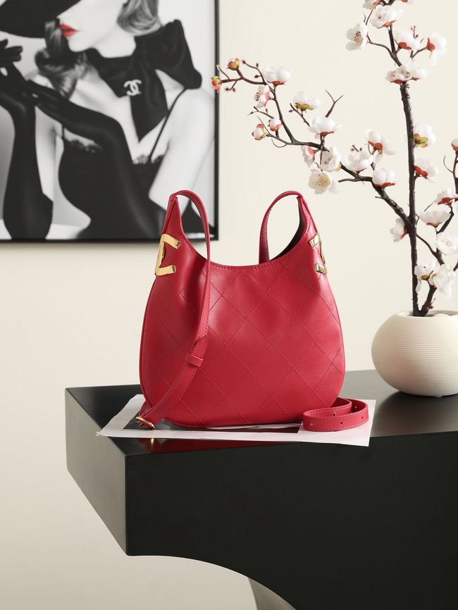 Chanel Calfskin Shoulder Bag AS6479 red