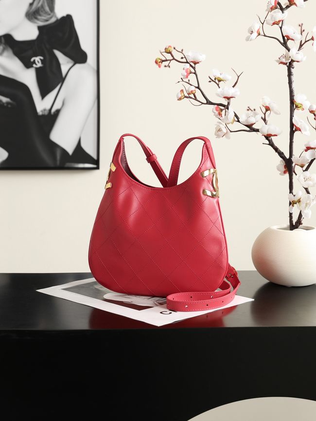 Chanel Calfskin Shoulder Bag AS6479 red