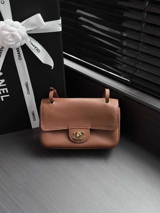 Chanel Mini Flap Bag AS6573 camel&gold-Tone Metal Chanel Mini Flap Bag AS6573 camel&gold-Tone Metal