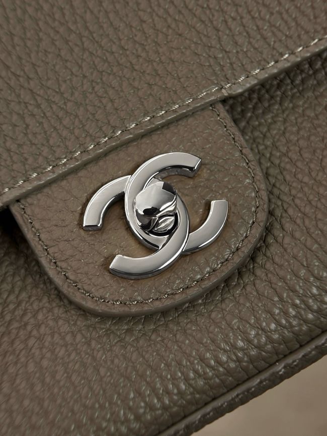 Chanel Mini Flap Bag AS6573 dark gray&Silver-Tone Metal Chanel Mini Flap Bag AS6573 dark gray&Silver-Tone Metal