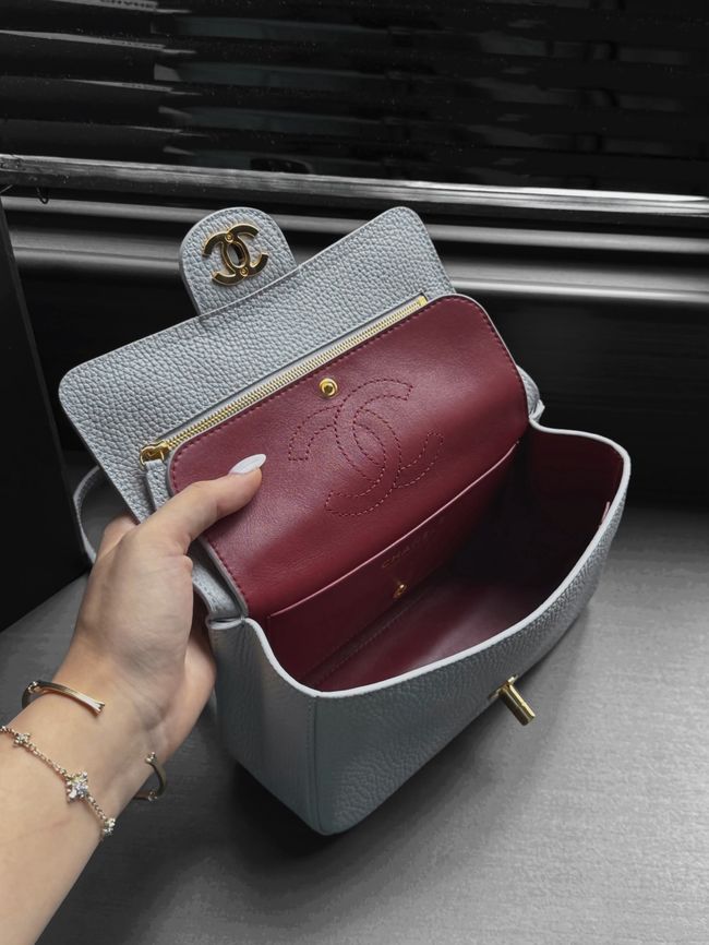 Chanel Mini Flap Bag AS6573 gray&gold-Tone Metal