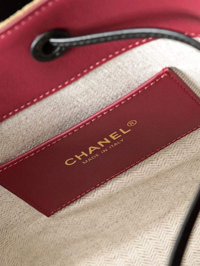 Chanel Suede Calfskin Bucket Bag AS6537 dark Beige Chanel Suede Calfskin Bucket Bag AS6537 dark Beige