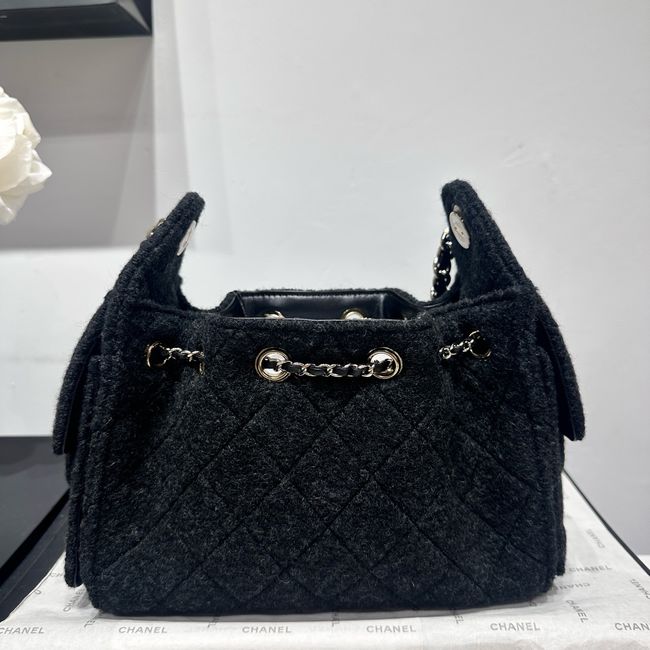 CHANEL 25 Mini Handbag Felt AS5631 black CHANEL 25 Mini Handbag Felt AS5631 black
