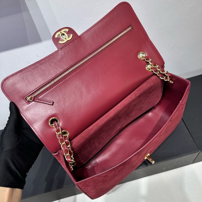 CHANEL Maxi Flap bag Suede Calfskin AS6231 Burgundy CHANEL Maxi Flap bag Suede Calfskin AS6231 Burgundy