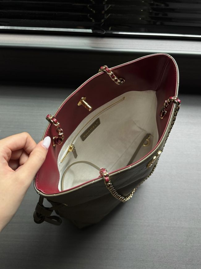 Chanel Small Shopping Bag AS6495 Khaki