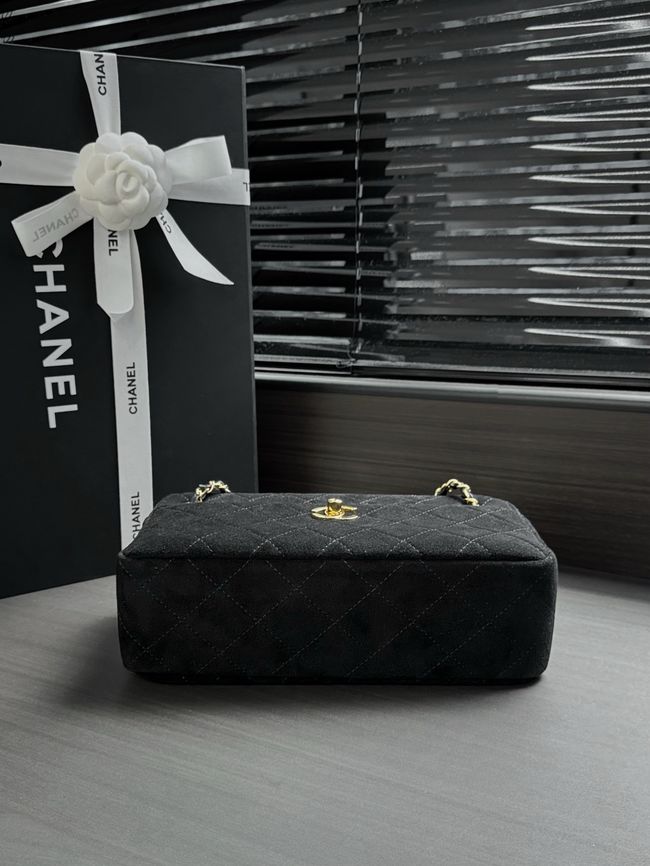 Chanel Suede Calfskin Camera Case AS6443 black