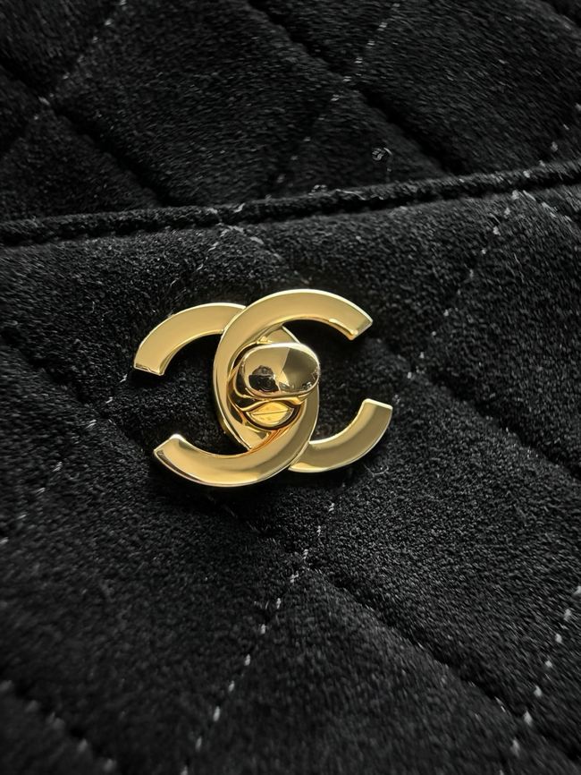 Chanel Suede Calfskin Camera Case AS6443 black