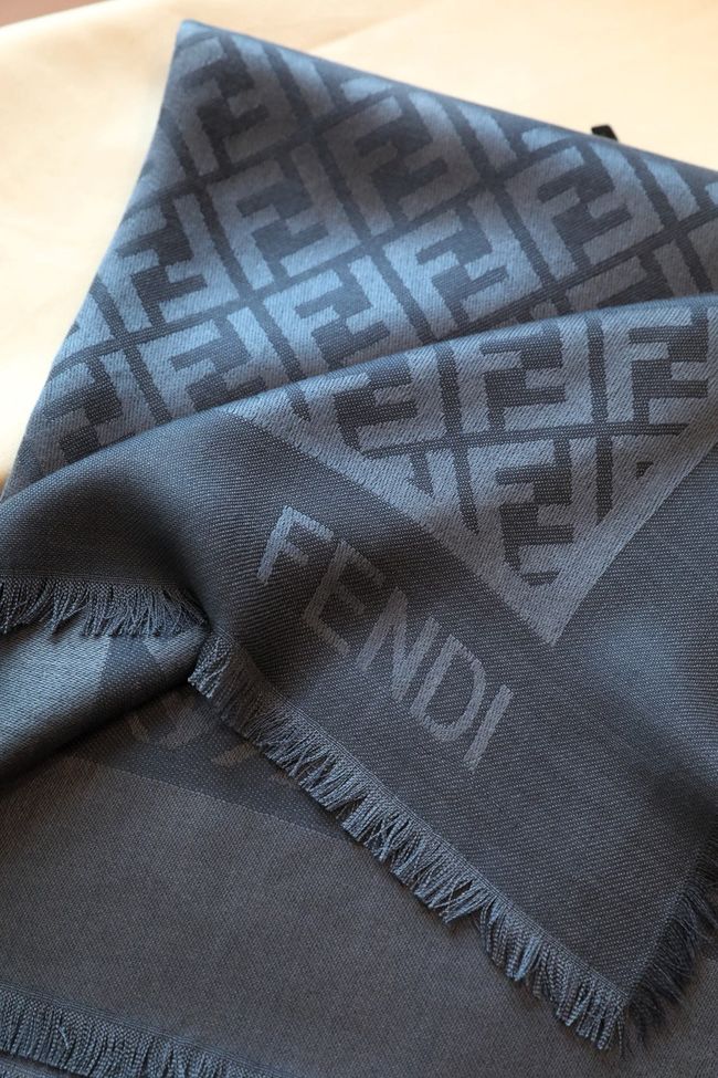 Fendi Shawl Wool Silk and Cotton 06388-2
