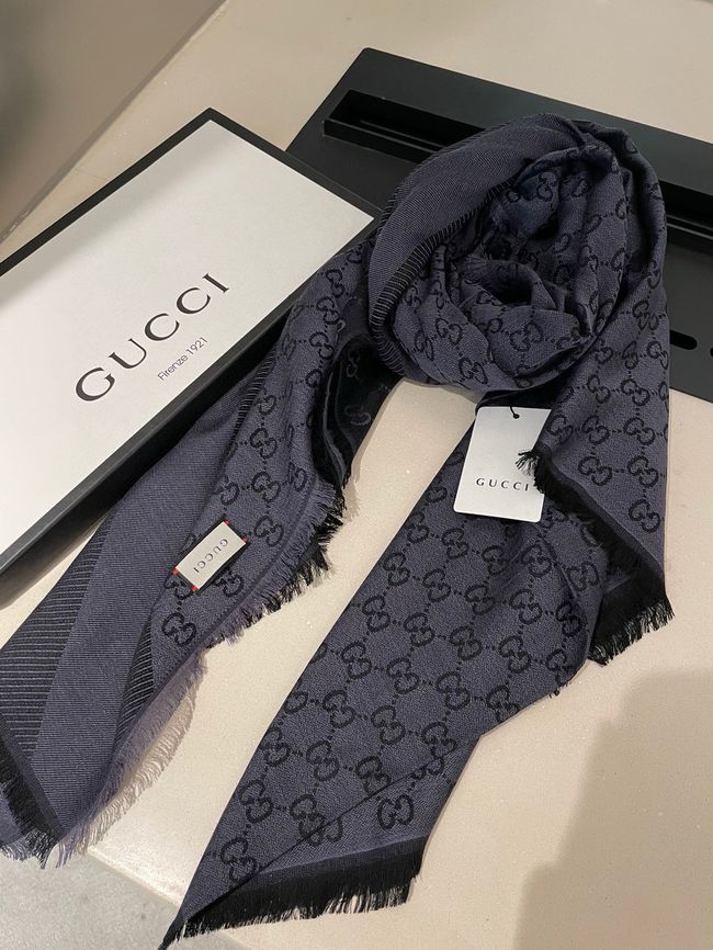 Gucci Shawl Wool Silk and Cotton 06389-1 Gucci Shawl Wool Silk and Cotton 06389-1